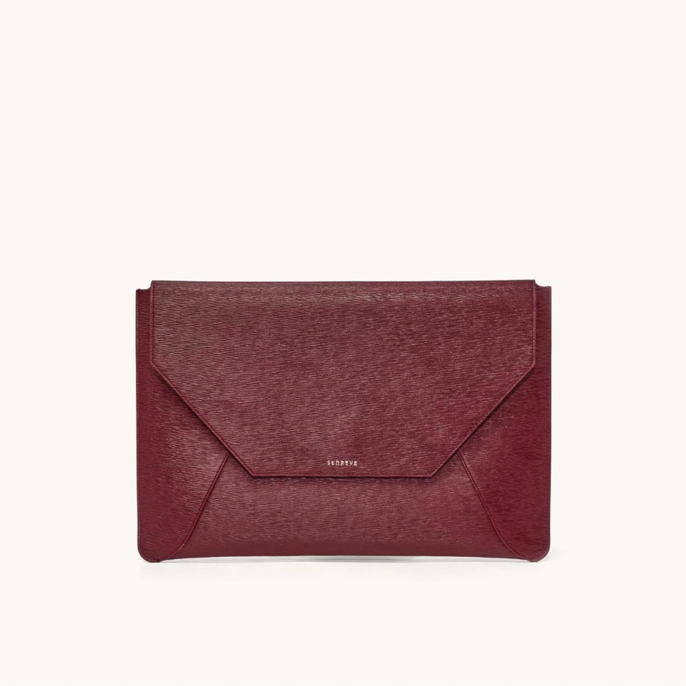 Senreve Burgundy Envelope Laptop Case